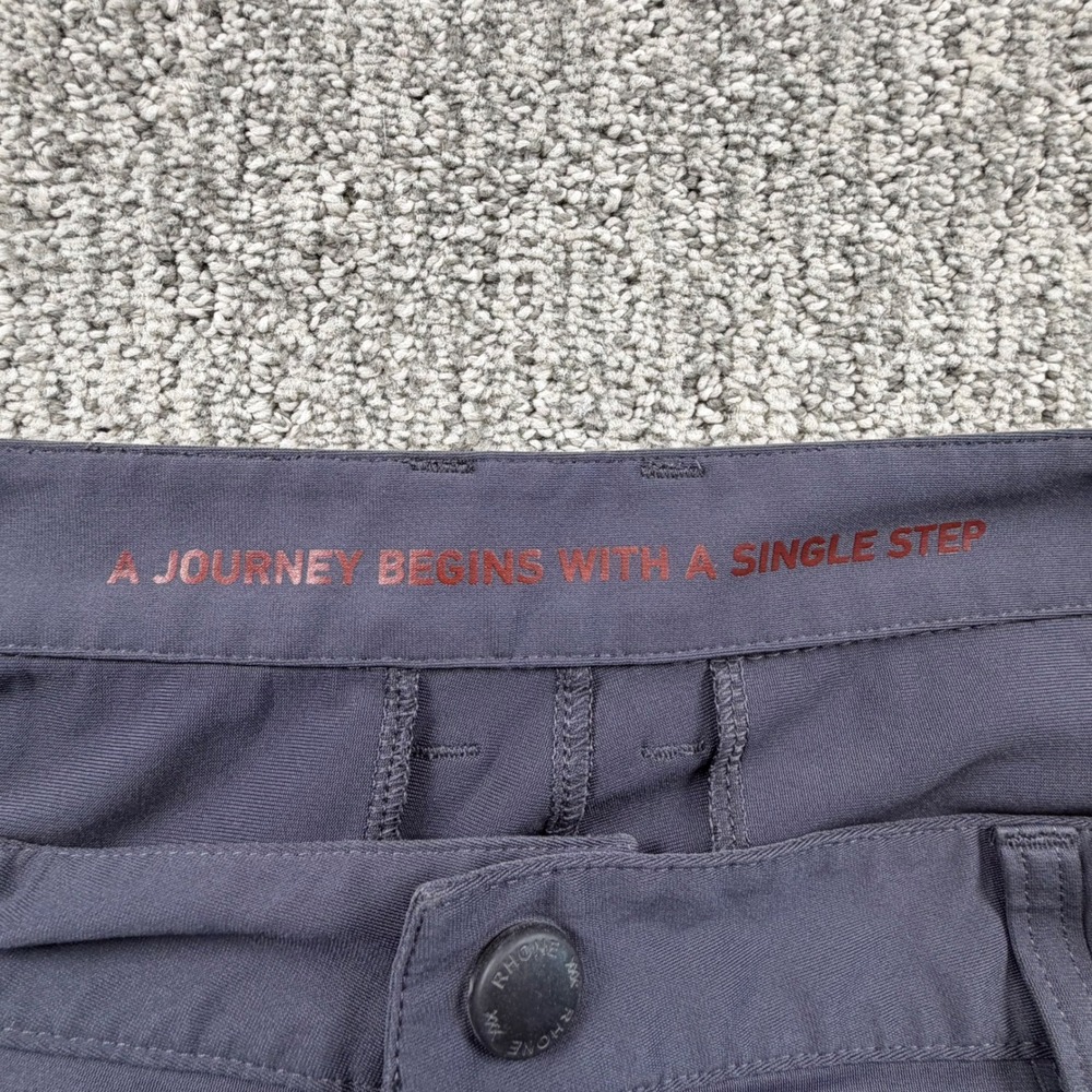 Rhone Commuter Pants Mens 32 Gray Slim Fit Technical Stretch Trousers - Picture 3 of 8